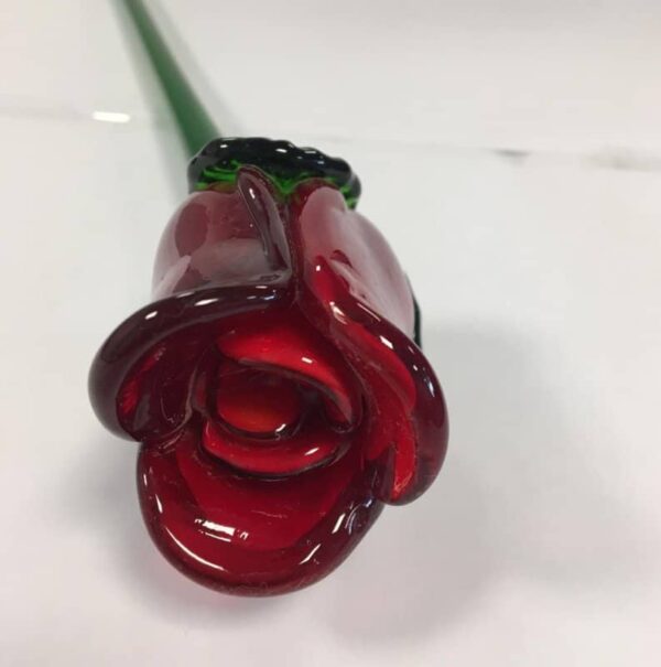 Glazen rode tulp