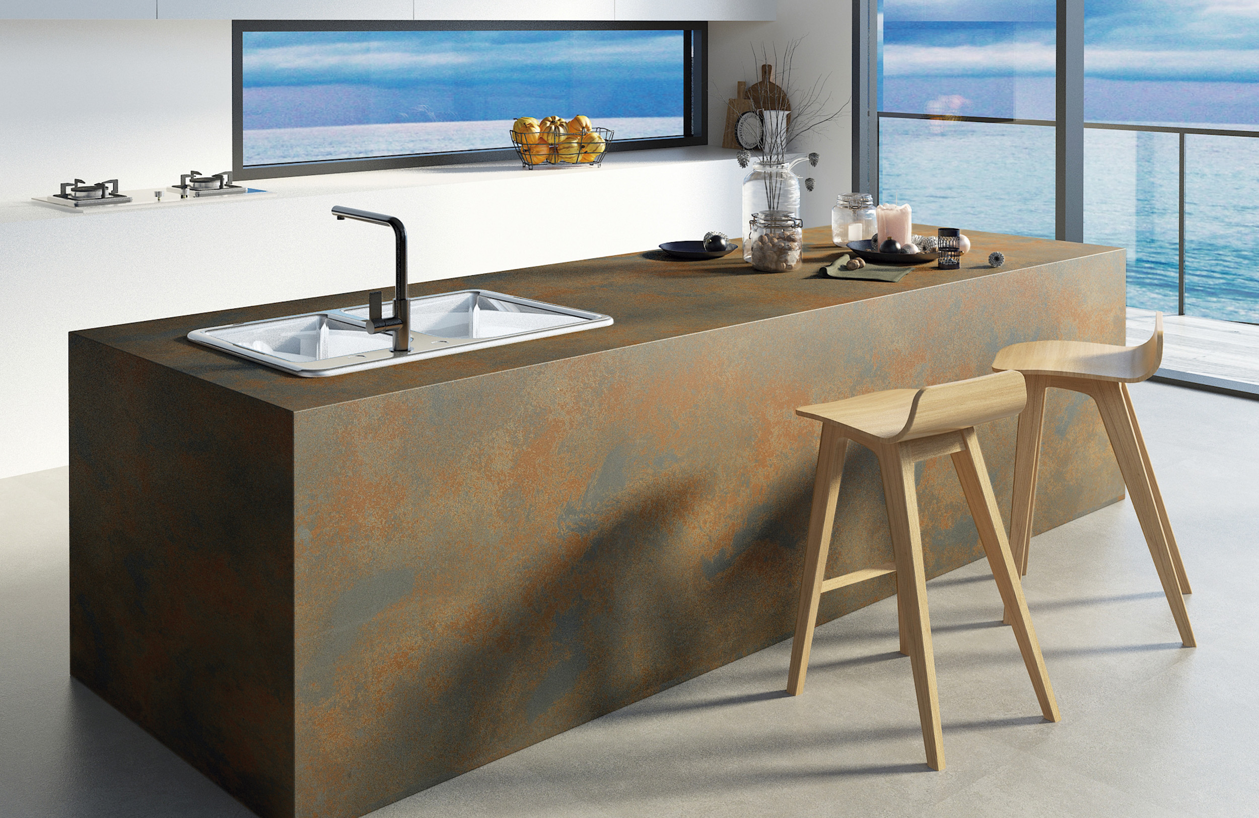 Keukenblad Composiet - Rustic Brown - Afbeelding 2